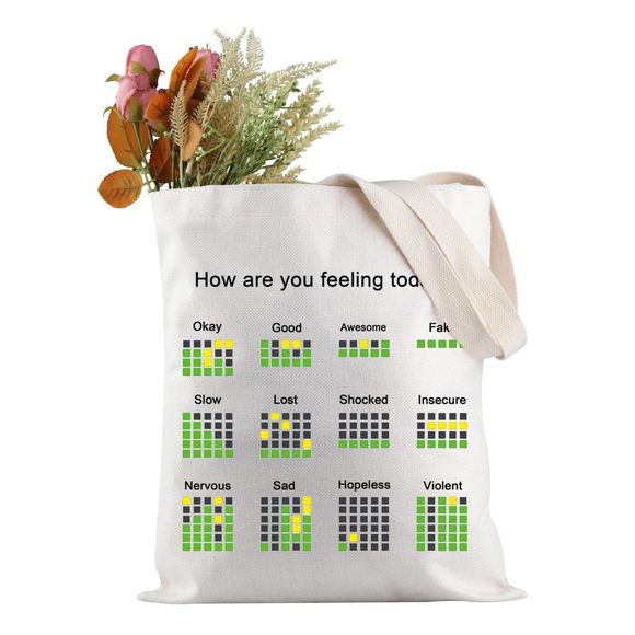 Funny Sarcastic Gift How Are You Feeling Today Tote Bag Shoulder Bag Game o - Picture 1 of 7